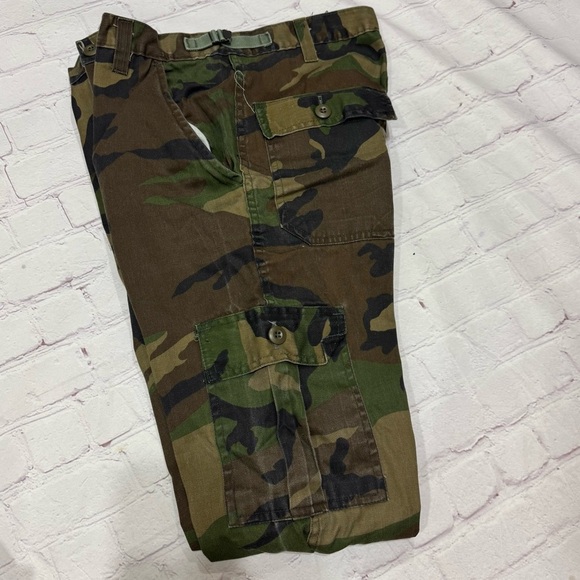 Military uniform Men's Camouflage Cargo Pants Size Medium GuC Vintage 90s issue - Picture 2 of 11